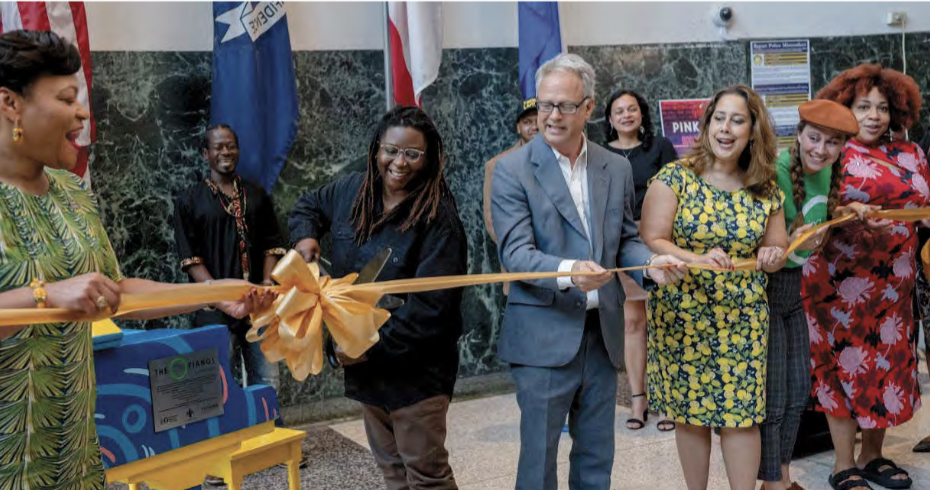 Mayor Latoya Cantrell at SFH Piano ribbon cutting